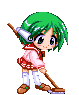 robot schoolgirl cleaning up after our mess on june 23rd 2024